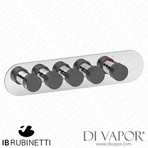 IB Rubinetti EUA422ONNMR_2 Aqua - 4 Ways Thermostatic Shower Spare Parts