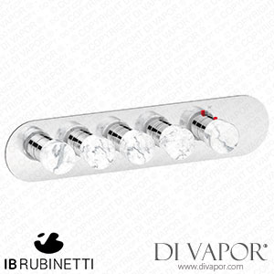 IB Rubinetti EUA422SSNMR_1 Aqua - 4 Ways Thermostatic Shower Spare Parts