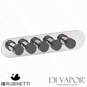 IB Rubinetti EUA422SSNMR_2 Aqua - 4 Ways Thermostatic Shower Spare Parts