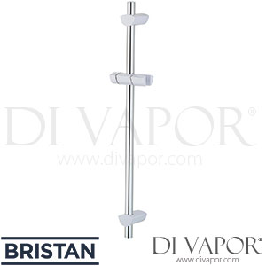 Bristan EVC ADR01 WC Evo 660mm Adjustable Riser Rail - White/Chrome - Shower Spare Parts