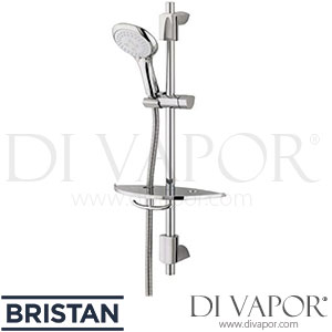 Bristan EVF KIT03 C Evo Shower Kit with 3 Function Rub Clean Handset and Shelf Spare Parts