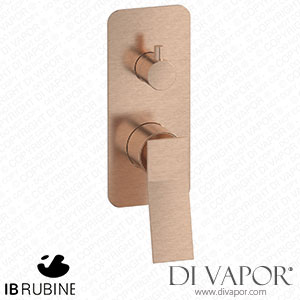 IB Rubinetti EWA310SR Wave Exposed Parts for Manual Wall Mixer with Two Ways Diverter Spare Parts