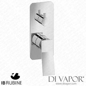 IB Rubinetti EWA312CC Wave Exposed Parts for Manual Wall Mixer with Three Ways Diverter Spare Parts