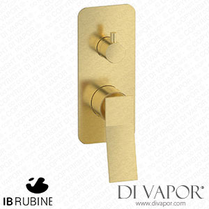 IB Rubinetti EWA312IS Wave Exposed Parts for Manual Wall Mixer with Three Ways Diverter Spare Parts