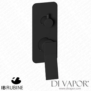 IB Rubinetti EWA312NP Wave Exposed Parts for Manual Wall Mixer with Three Ways Diverter Spare Parts