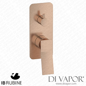 IB Rubinetti EWA312SR Wave Exposed Parts for Manual Wall Mixer with Three Ways Diverter Spare Parts