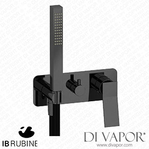 IB Rubinetti EWA313CF Wave Exposed Parts for Manual Wall Mixer with Two Ways Diverter and Shower Kit Spare Parts