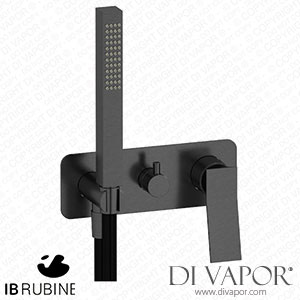 IB Rubinetti EWA313CS Wave Exposed Parts for Manual Wall Mixer with Two Ways Diverter and Shower Kit Spare Parts