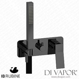 IB Rubinetti EWA314CF Wave Exposed Parts for Manual Wall Mixer with Three Ways Diverter and Shower Kit Spare Parts