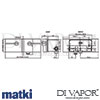 Matki EX20 Elixir Blade Design 1 Way Concealed Thermostatic Shower Mixer Dimensions