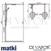 Matki EX2825 Elixir Blade Mixer Slide Rail Hand Shower Non-Integreated Deluge Dimensions