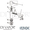 Jado F1252AA Mixer Spare Tech Diagram