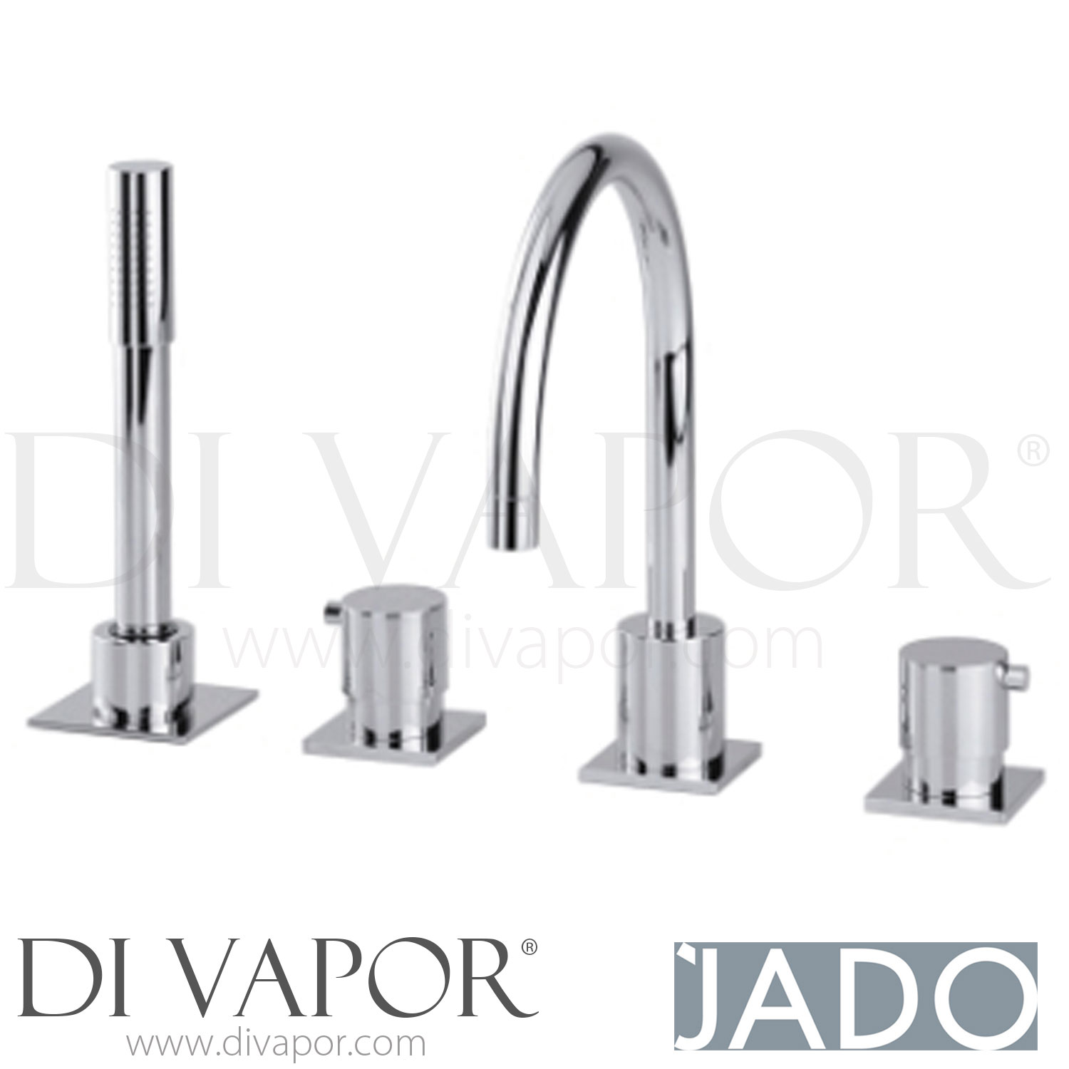 Jado F1263AA Geometry A6 Dual Control 4 Hole Bath Shower Mixer Spare Parts