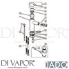 Jado F1273AA Mixer Spare Tech Diagram