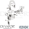 Jado F1277AA Mixer Spare Tech Diagram