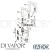 Jado F1293AA GEN1 Mixer Spare Tech Diagram