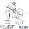 Jado F1335AA GEN1 Mixer Spare Tech Diagram