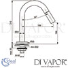 Ideal Standard Idealstream Pillar Tap Tubular Spout R152 Dimensions