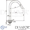 Ideal Standard Idealstream Pillar Tap Tubular Spout R180 Dimensions