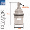 Shower Flow Cartridge for Frontline Twin & Triple Thermostatic Shower Valve - Clockwise Open