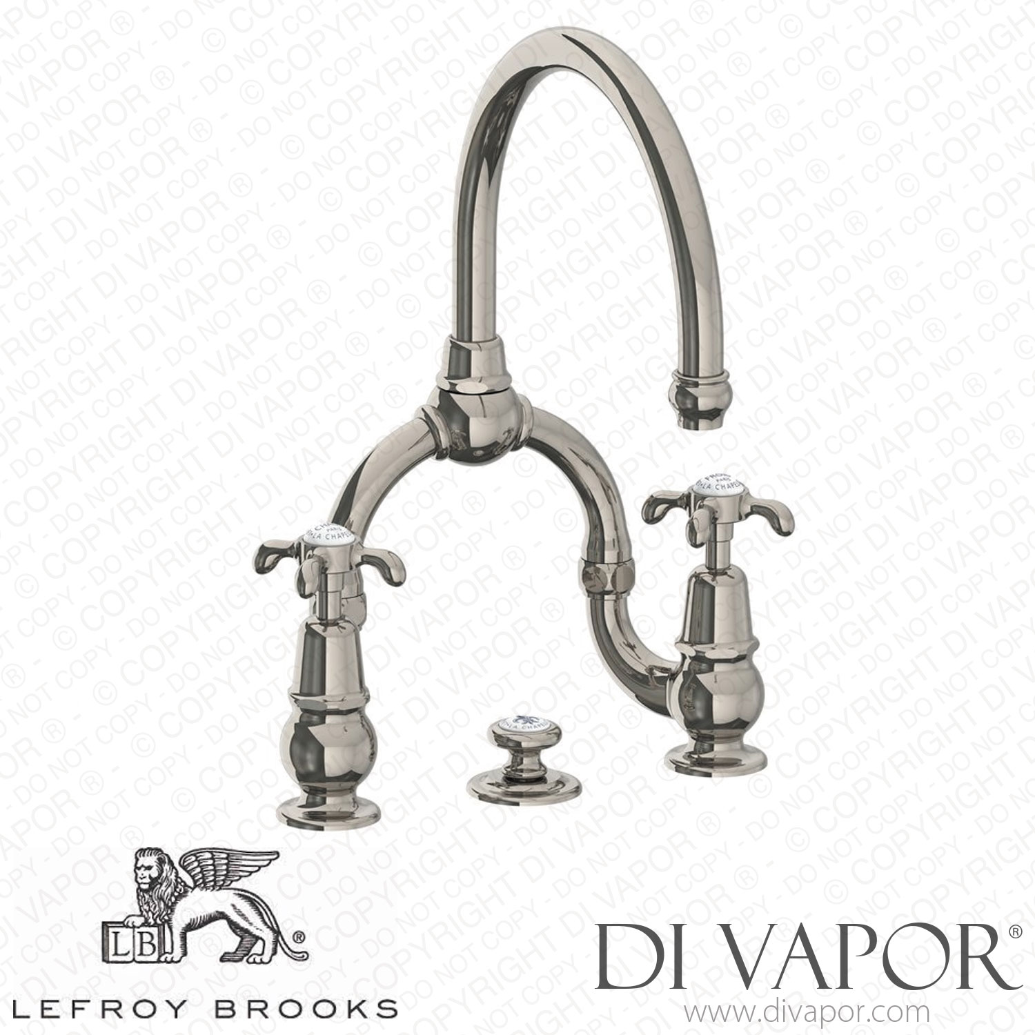 Lefroy Brooks La Chapelle Basin Bridge Mixer With Popup Waste (Fh 9000