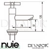 Nuie FJ301 Series 1 Basin Taps Spare Parts Diagram
