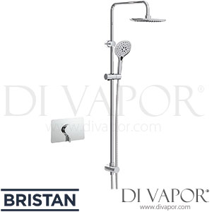 Bristan FLT SQSHCDIV C Flute Concealed Single Control Shower Valve with Diverter and Rigid Riser Kit Spare Parts