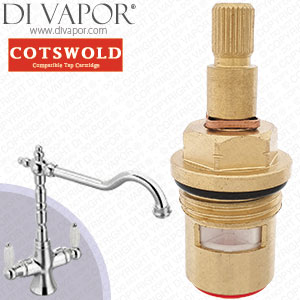 Franke Cotswold Kitchen Tap - 03/2021 - Hot Cartridge with Collar (Stainless Steel) Compatible Spare - FR-1017