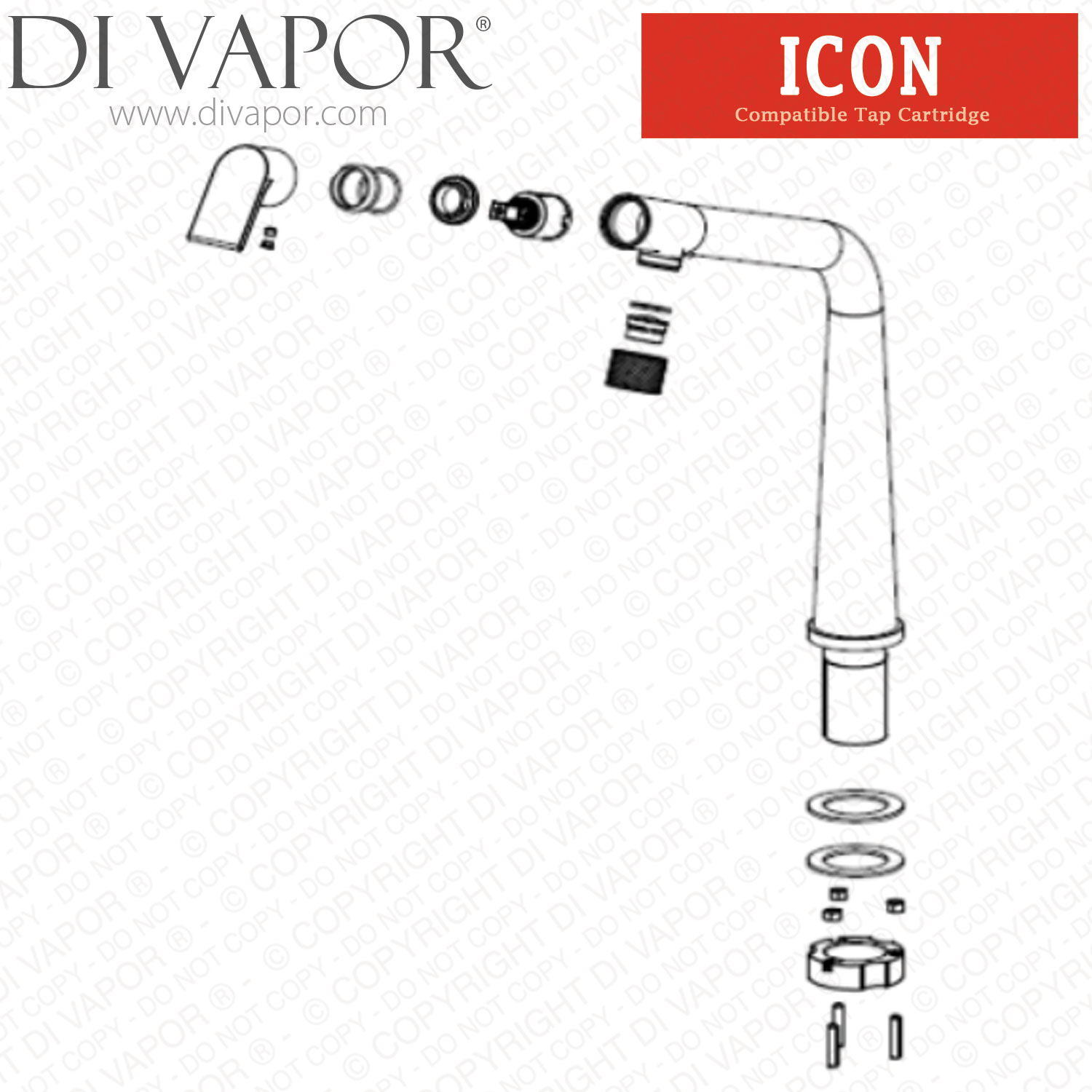 Franke Icon Swivel Spout 03/2021 Single Lever Kitchen Tap Cartridge