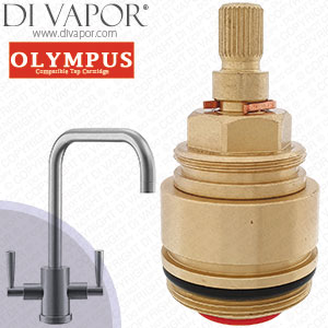 Franke 115.0051.545 Olympus U-Spout Silk Steel Hot Compatible Kitchen Tap Cartridge with Bush / Collar - FR-1307