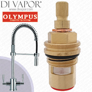 Franke 115.0184.404 Olympus Pull-Out Nozzle Chrome Kitchen Tap Hot Compatible Cartridge - FR-1332