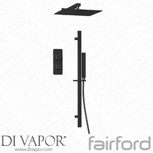 Fairford 14121051 Una Black Square Concealed Shower Kit Spare Parts
