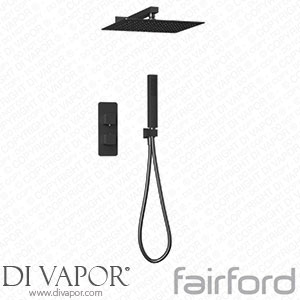 Fairford 14121054 Una Black Square Concealed Shower Kit Spare Parts