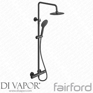 Fairford 14121064 Element Pro Exposed Round Shower Kit Matt Black Spare Parts