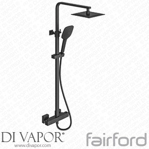 Fairford 14121065 Una Pro Exposed Square Shower Kit Matt Black Spare Parts