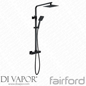 Fairford 14121066 Element Exposed Round Shower Kit Matt Black Spare Parts
