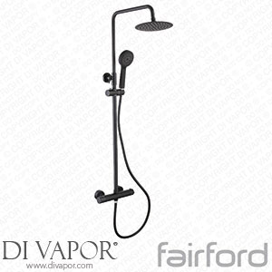 Fairford 14121067 Una Exposed Square Shower Kit Matt Black Spare Parts