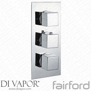 Fairford 14122103 Una Chrome Square Concealed Triple Shower Valve with Diverter Spare Parts