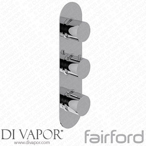 Fairford 14122108 Element Chrome Round Concealed Triple Shower Valve with Diverter Spare Parts