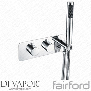 Fairford 14122141 Element Chrome Round Twin Valve with Integrated Handset Spare Parts