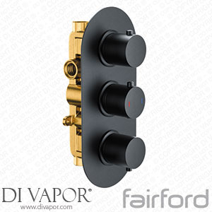 Fairford 14122157 Element Matt Black Round Concealed Triple Shower Valve Spare Parts