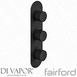 Fairford 14122158 Element Matt Black Round Concealed Triple Shower Valve with Diverter Spare Parts