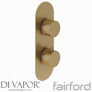 Fairford 14122166 Element Brushed Brass Round Concealed Twin Shower Valve with Diverter Spare Parts