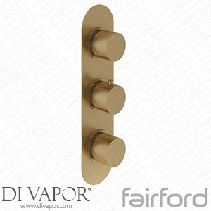 Fairford 14122168 Element Brushed Brass Round Concealed Triple Shower Valve with Diverter Spare Parts