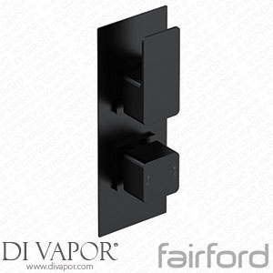 Fairford 14122776 Una Grace Matt Black Square Concealed Twin Shower Valve with Diverter Spare Parts