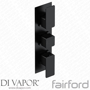 Fairford 14122777 Una Grace Matt Black Square Concealed Triple Shower Valve Spare Parts