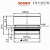 Franke 3868R 27mm Adaptor Bush for 1/2 Inch Ceramic Disc Tap Valve Cartridges