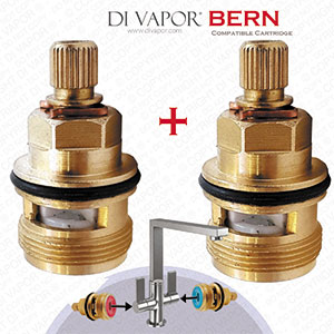 Franke Bern Valve ALX42 Pair of Tap Cartridges (Hot & Cold)