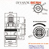 Franke Bern Valve ALX42 Pair of Tap Cartridges (Hot & Cold)