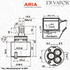 Franke Aria 53CC956GM 40mm Single Lever Cartridge Replacement (133.0171.286) - 115.0158.974 Compatib